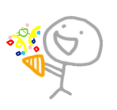 A rabbit and a person and a broad bean sticker #5149787