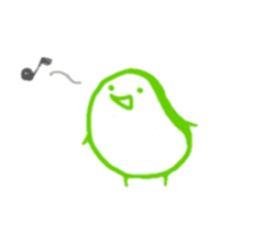 A rabbit and a person and a broad bean sticker #5149795