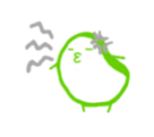 A rabbit and a person and a broad bean sticker #5149799