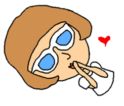 Megu of the glasses girl sticker #5149805