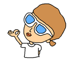 Megu of the glasses girl sticker #5149806