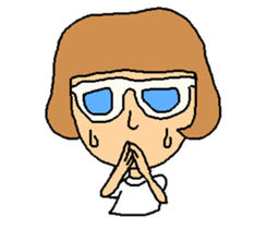 Megu of the glasses girl sticker #5149810