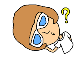 Megu of the glasses girl sticker #5149811