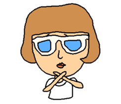 Megu of the glasses girl sticker #5149815