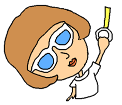 Megu of the glasses girl sticker #5149821