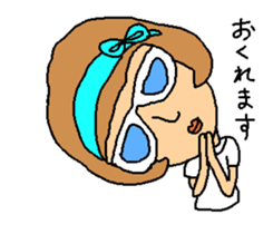 Megu of the glasses girl sticker #5149823