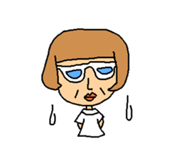 Megu of the glasses girl sticker #5149824