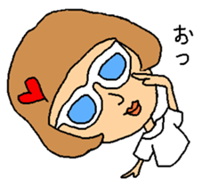 Megu of the glasses girl sticker #5149830