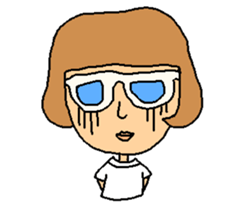 Megu of the glasses girl sticker #5149832