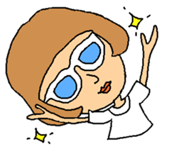 Megu of the glasses girl sticker #5149833