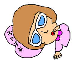 Megu of the glasses girl sticker #5149836