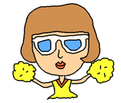 Megu of the glasses girl sticker #5149838