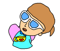 Megu of the glasses girl sticker #5149841