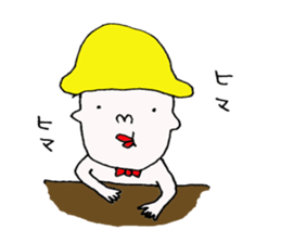 yellow hat boy. sticker #5152185