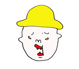 yellow hat boy. sticker #5152195
