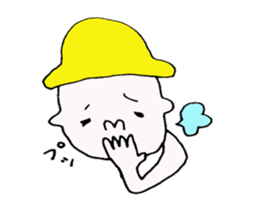 yellow hat boy. sticker #5152196