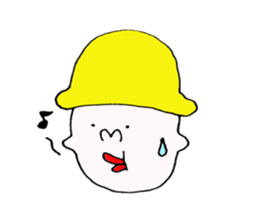 yellow hat boy. sticker #5152197