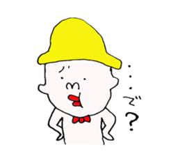 yellow hat boy. sticker #5152199