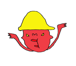yellow hat boy. sticker #5152201