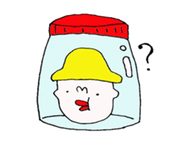 yellow hat boy. sticker #5152203