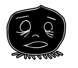 Face - Black and White sticker #5153849