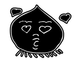 Face - Black and White sticker #5153860