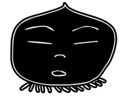 Face - Black and White sticker #5153862