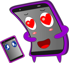 Cell phone people sticker #5154103