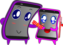 Cell phone people sticker #5154116