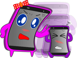 Cell phone people sticker #5154120