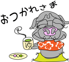 Kona with tropical island friends sticker #5154260