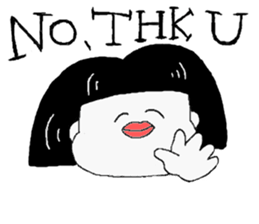 Bob cut Girl. sticker #5154456