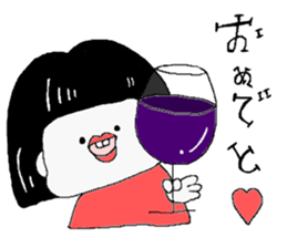 Bob cut Girl. sticker #5154457