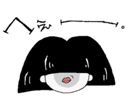 Bob cut Girl. sticker #5154466