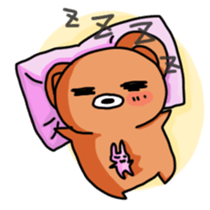 The dairy life of Little Jhon Bear. sticker #5155875