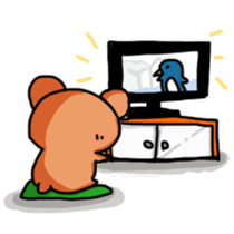 The dairy life of Little Jhon Bear. sticker #5155876