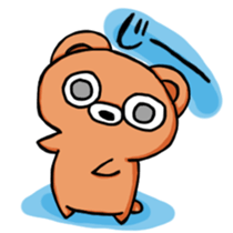 The dairy life of Little Jhon Bear. sticker #5155880