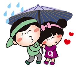 QQsister Falling in love sticker #5156843