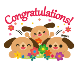 Congratulation! Cute animals sticker #5158856
