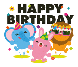 Congratulation! Cute animals sticker #5158862