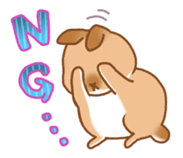 japanese bunny sticker sticker #5159614
