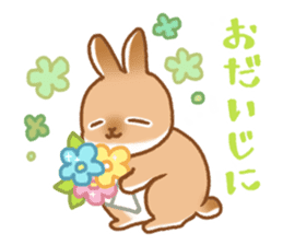 japanese bunny sticker sticker #5159638
