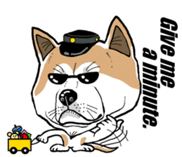 The Akita's dog is our friend. sticker #5159852