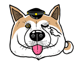 The Akita's dog is our friend. sticker #5159855