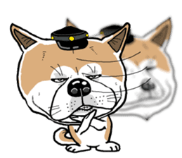 The Akita's dog is our friend. sticker #5159857
