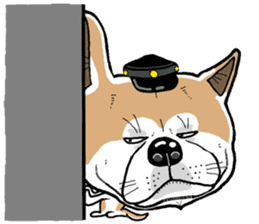 The Akita's dog is our friend. sticker #5159859