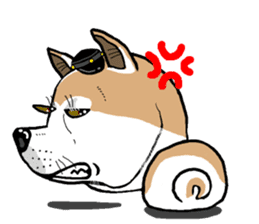 The Akita's dog is our friend. sticker #5159867