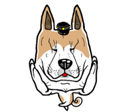 The Akita's dog is our friend. sticker #5159868