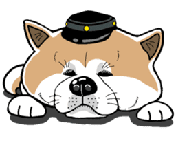 The Akita's dog is our friend. sticker #5159876
