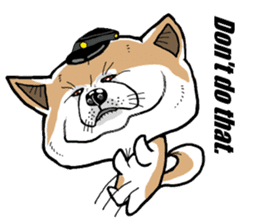 The Akita's dog is our friend. sticker #5159878